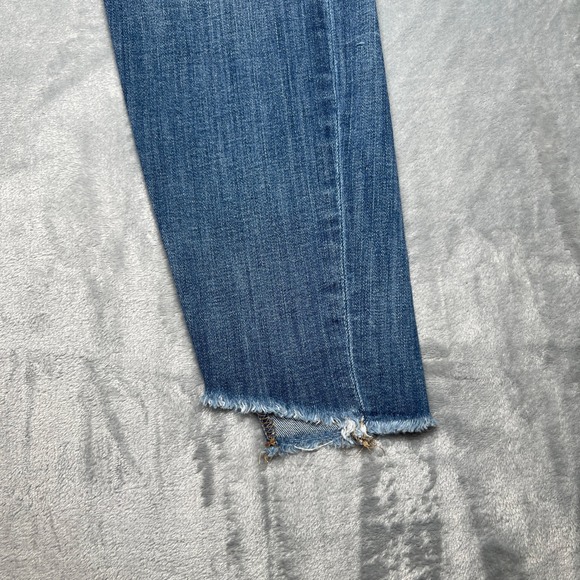 JOE'S JEANS Women's Size 30 Blue Distressed Skinny Jeans with Raw Hem - Picture 3 of 10
